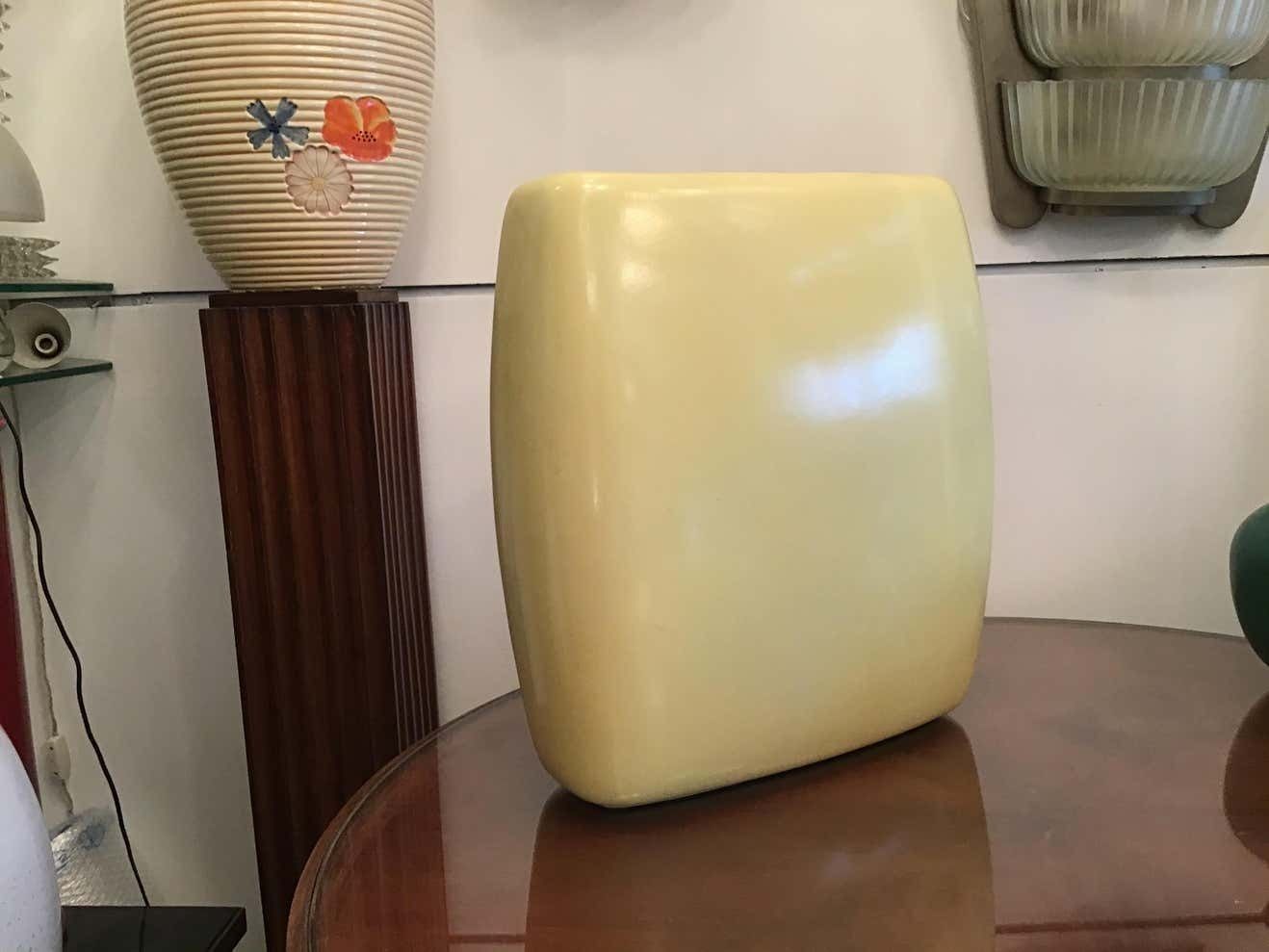 Laveno Guido Andlovitz 1935 Large Vase/Umbrella Stand Yellow Ceramic, Italy photo 4981.0