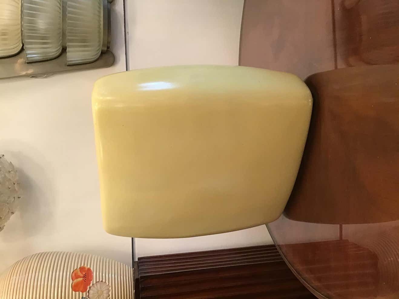 photo vinterior Laveno Guido Andlovitz 1935 Large Vase/Umbrella Stand Yellow Ceramic, Italy