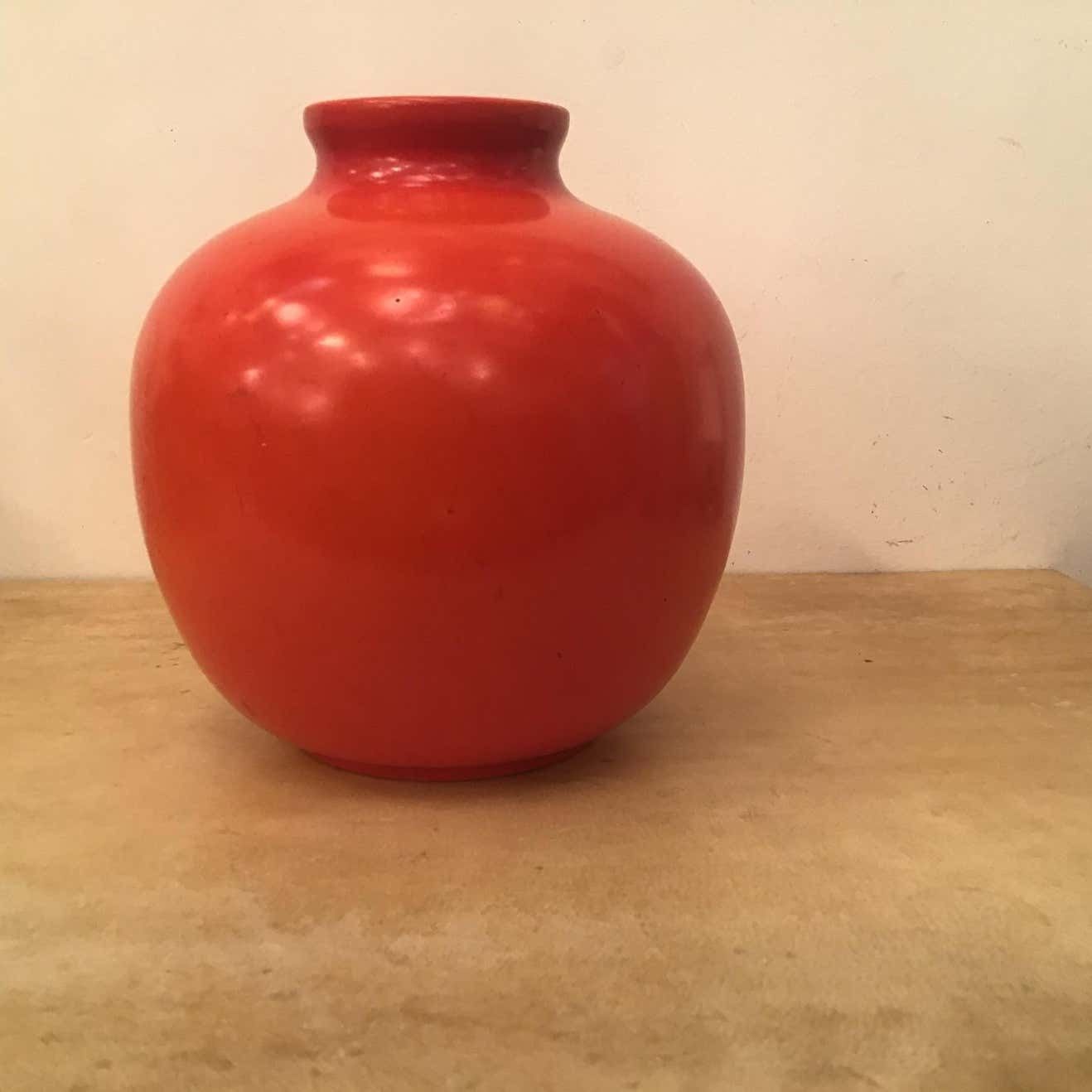 Richard Ginori “Giovanni Gariboldi “ Vase Ceramic 1950 Italy photo vintage