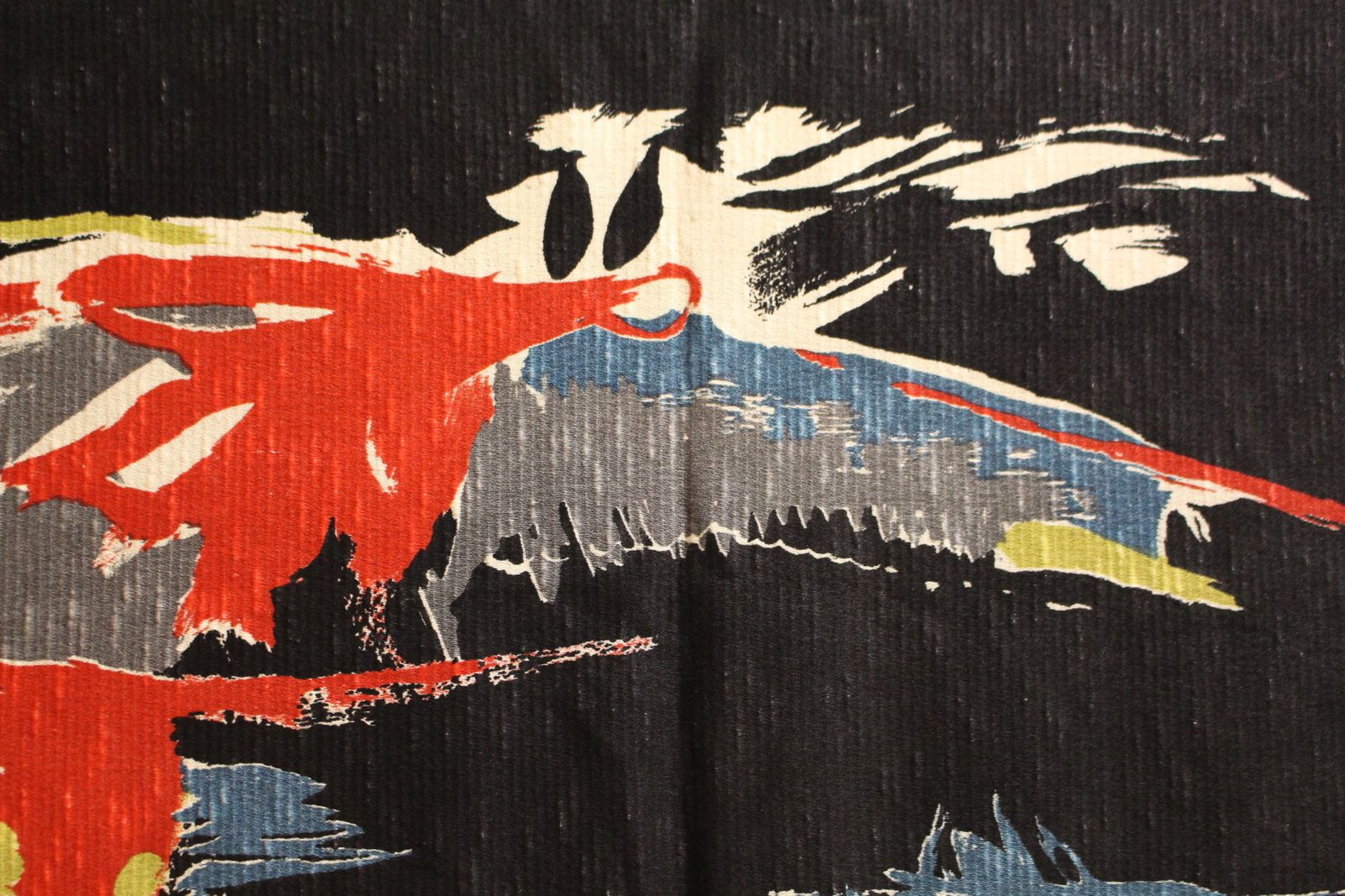 Amazing 1960’s Screen Print Fabric Wall Hanging Possibly Heals photo furniture