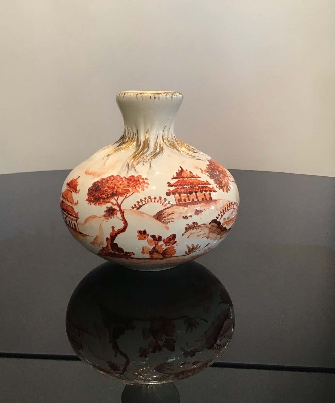 Richard Ginori Giovanni Gariboldi Vase Ceramic, 1950, Italy photo Home Decor