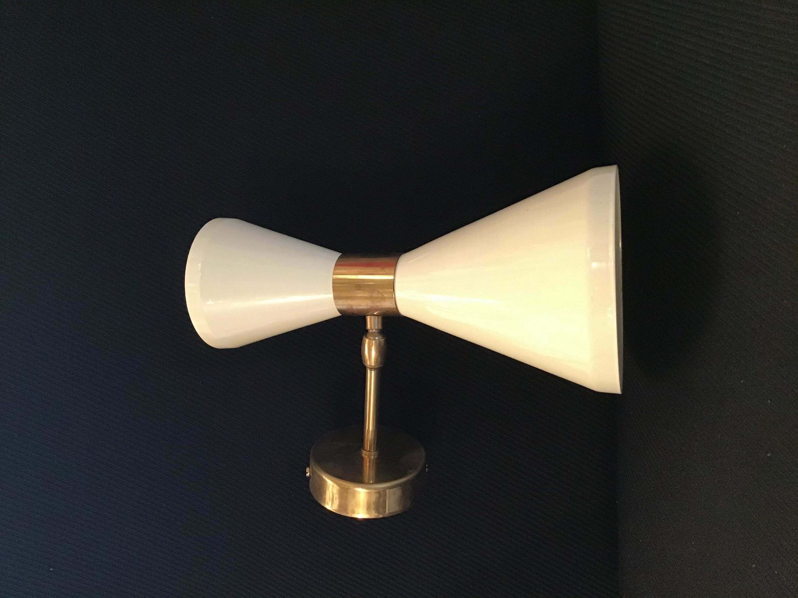 Stilnovo Stile Couple Sconces Adjustable Brass Metal 1960 Italy photo buy