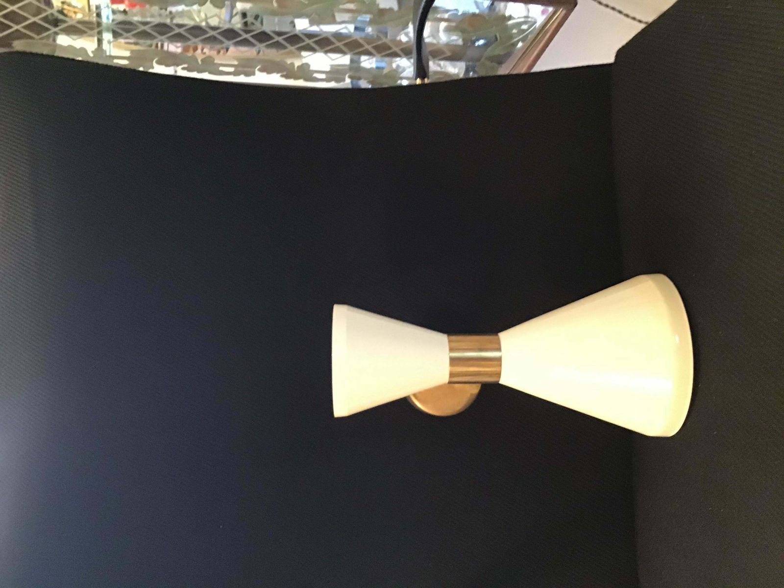 photo furniture Stilnovo Stile Couple Sconces Adjustable Brass Metal 1960 Italy