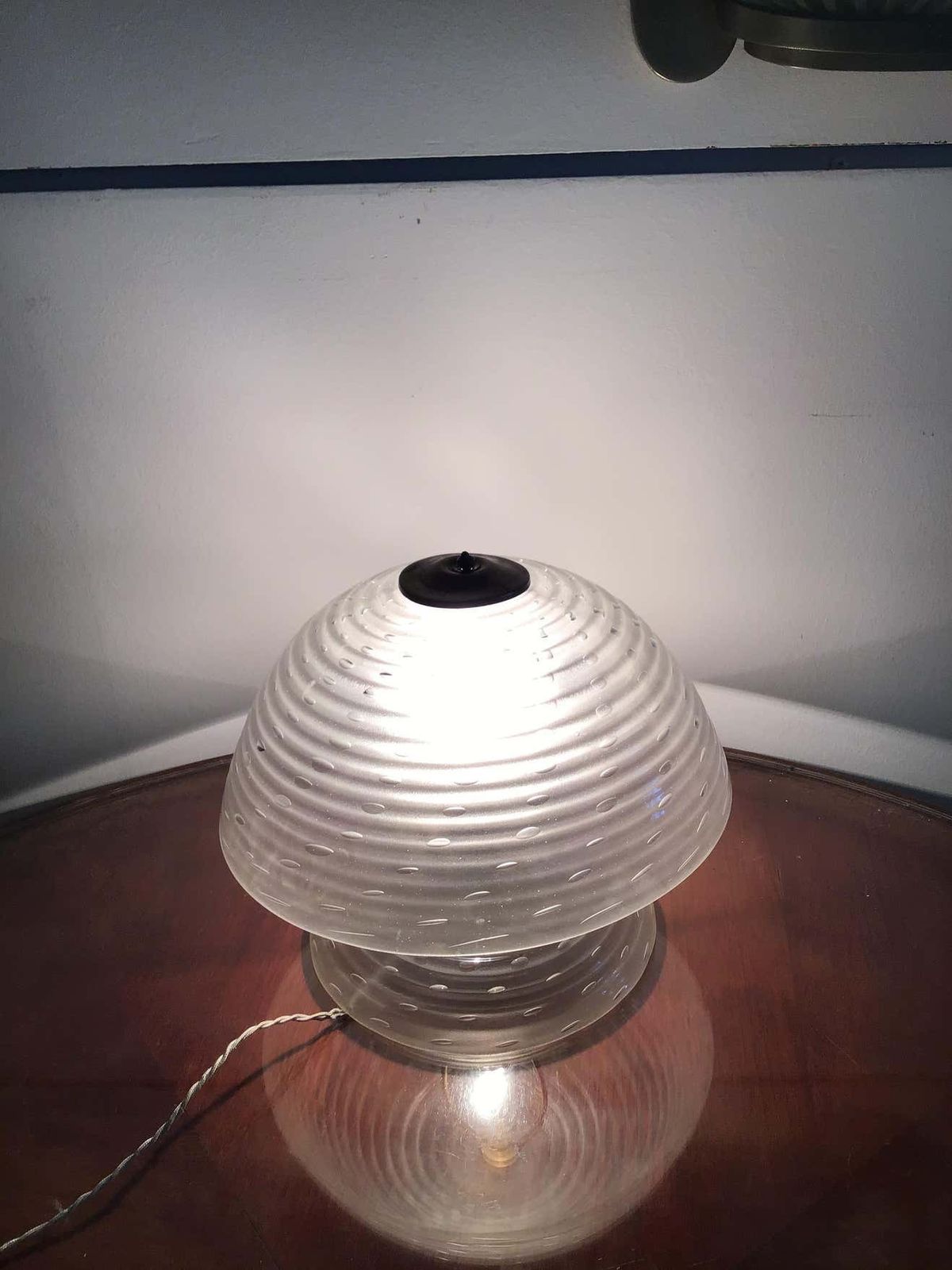 Barovier E Toso Mushroom Table Lamp 1940 Murano Glass Brass, Italy photo buy