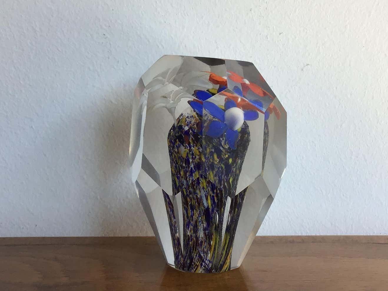 Seguso Paperweight Murano Glass 1950 Italy photo vintage