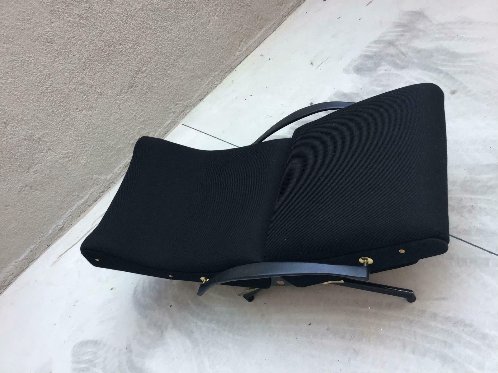 Osvaldo Borsani P40 Chaise Long Tecno Iron Brass Cloth 1955 Italy photo Furniture
