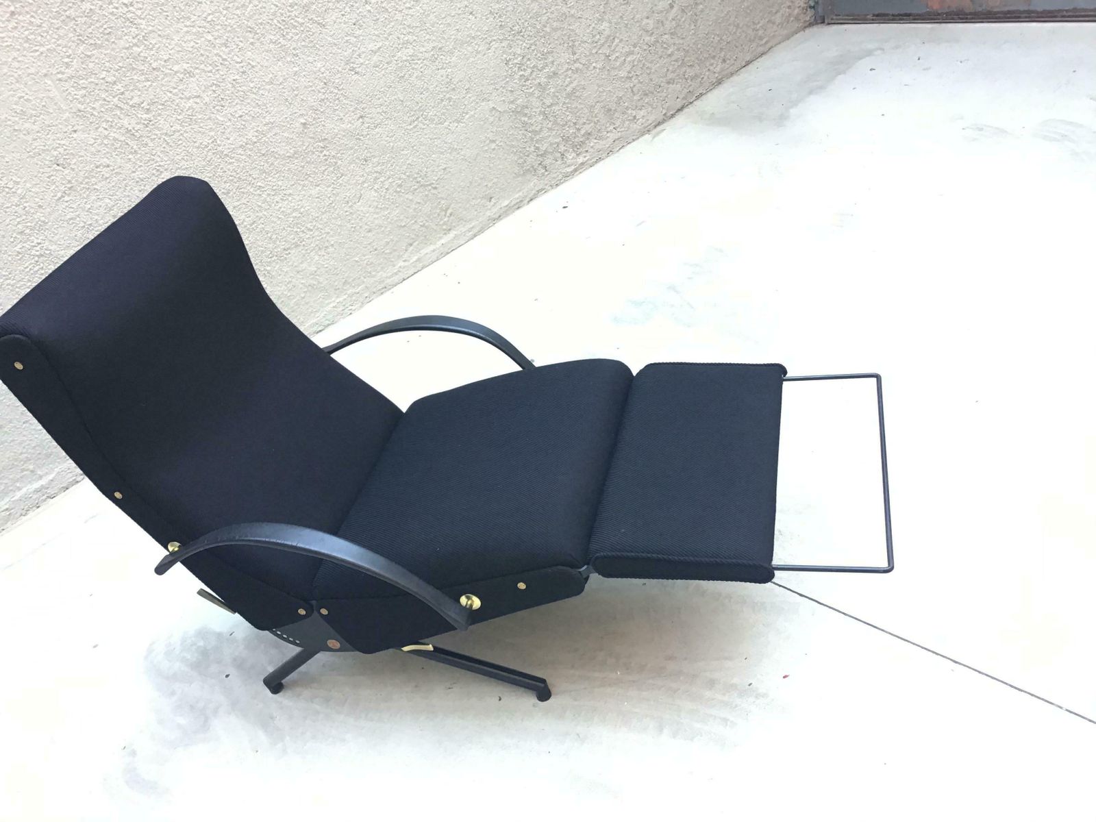 Furniture Osvaldo Borsani P40 Chaise Long Tecno Iron Brass Cloth 1955 Italy photo