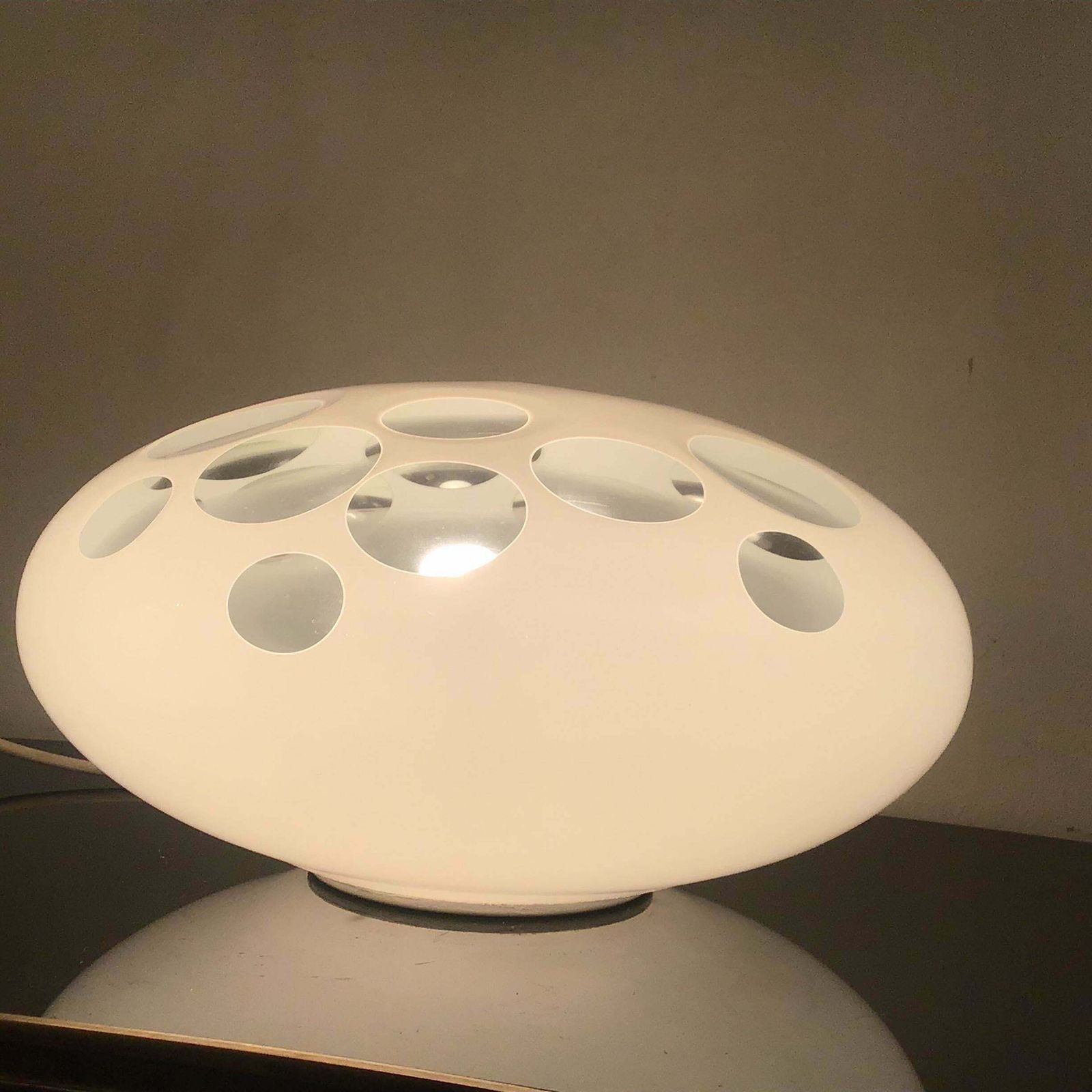 Carlo Nason Table Lamp Murano Glass Metal 1968 Italy photo Lighting