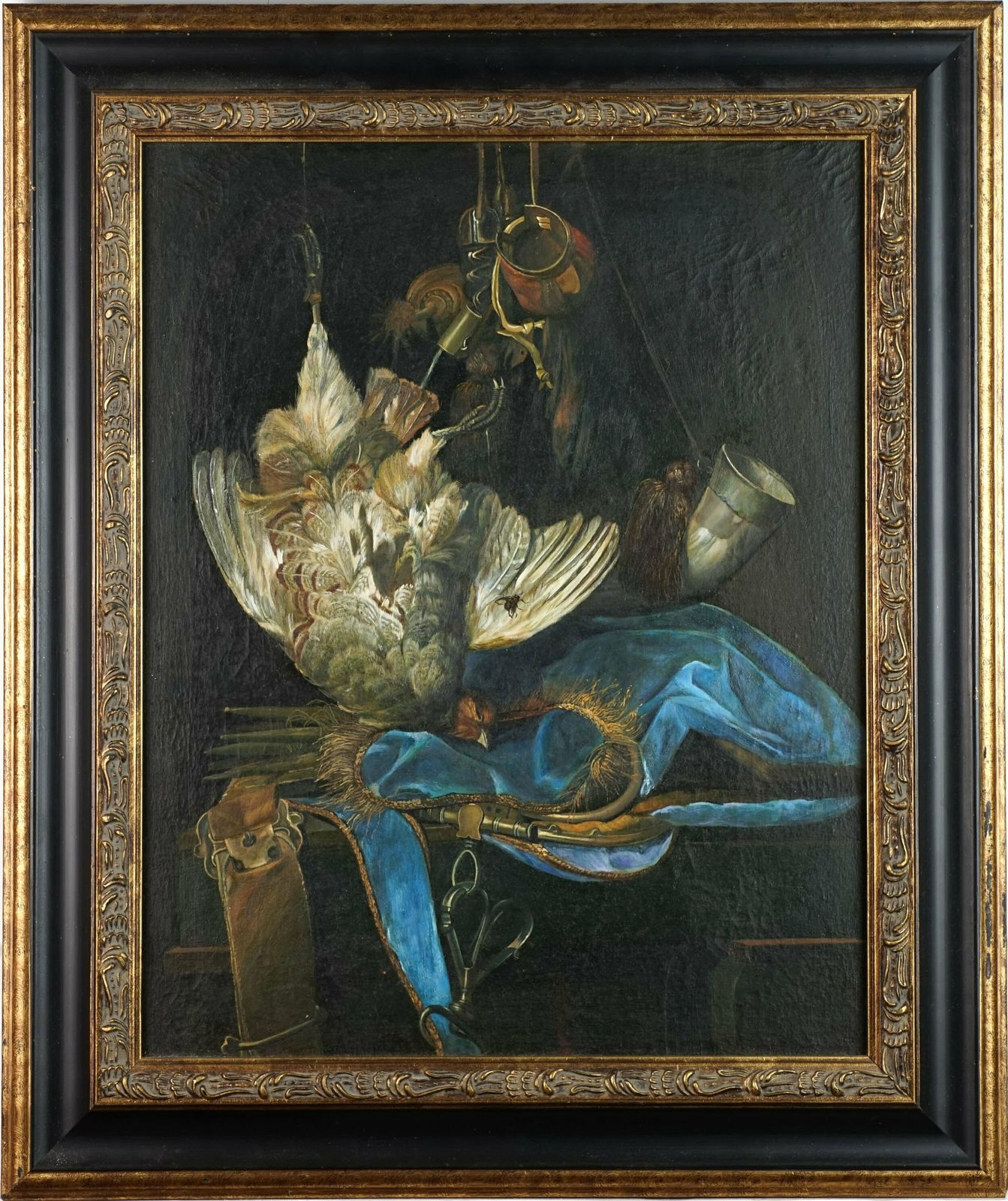 After Willem Van Aelst Still Life With Hunting Equipment And Dead Birds Oil On Canvas photo vinterior