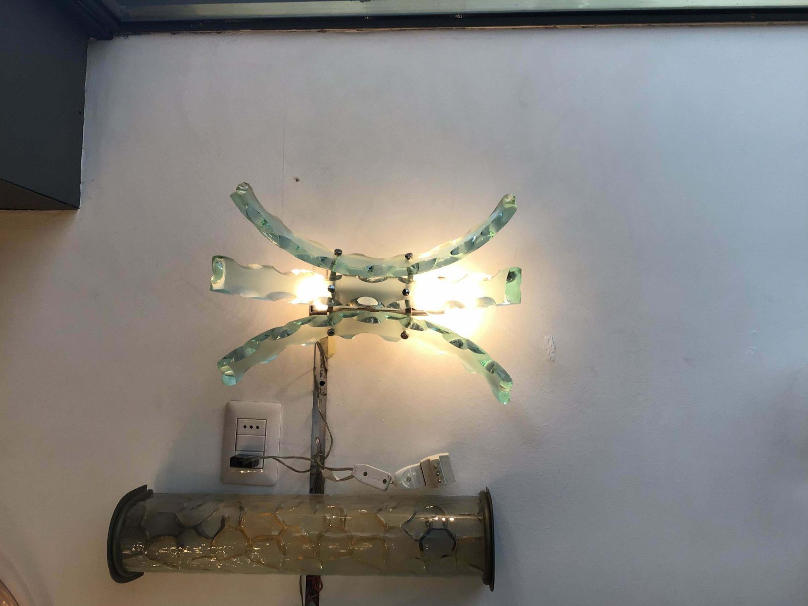 2536.0 Cristal Arte Appliqués Glass Metal Crome, 1950, Italy photo