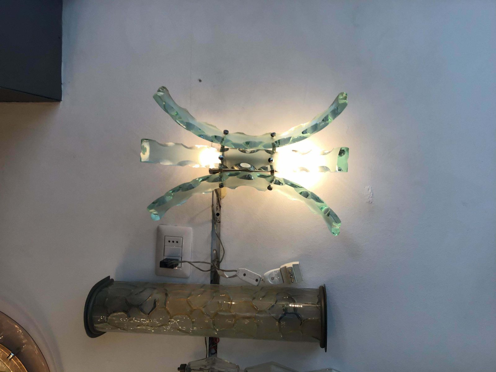 photo buy Cristal Arte Appliqués Glass Metal Crome, 1950, Italy
