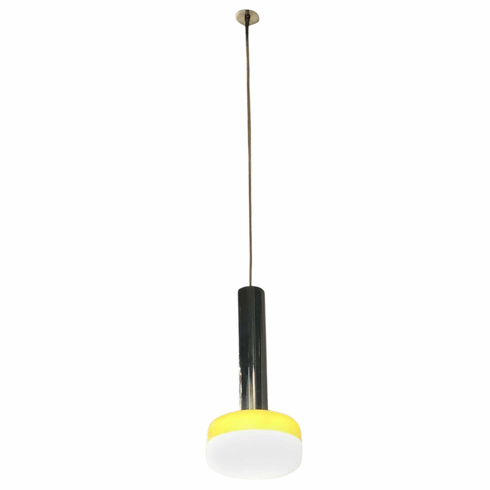 Stilnovo Chandelier Plexiglas Metal Crome 1955 Italy