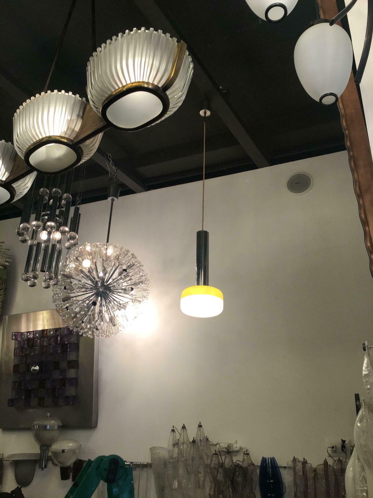 Stilnovo Chandelier Plexiglas Metal Crome 1955 Italy photo Lighting