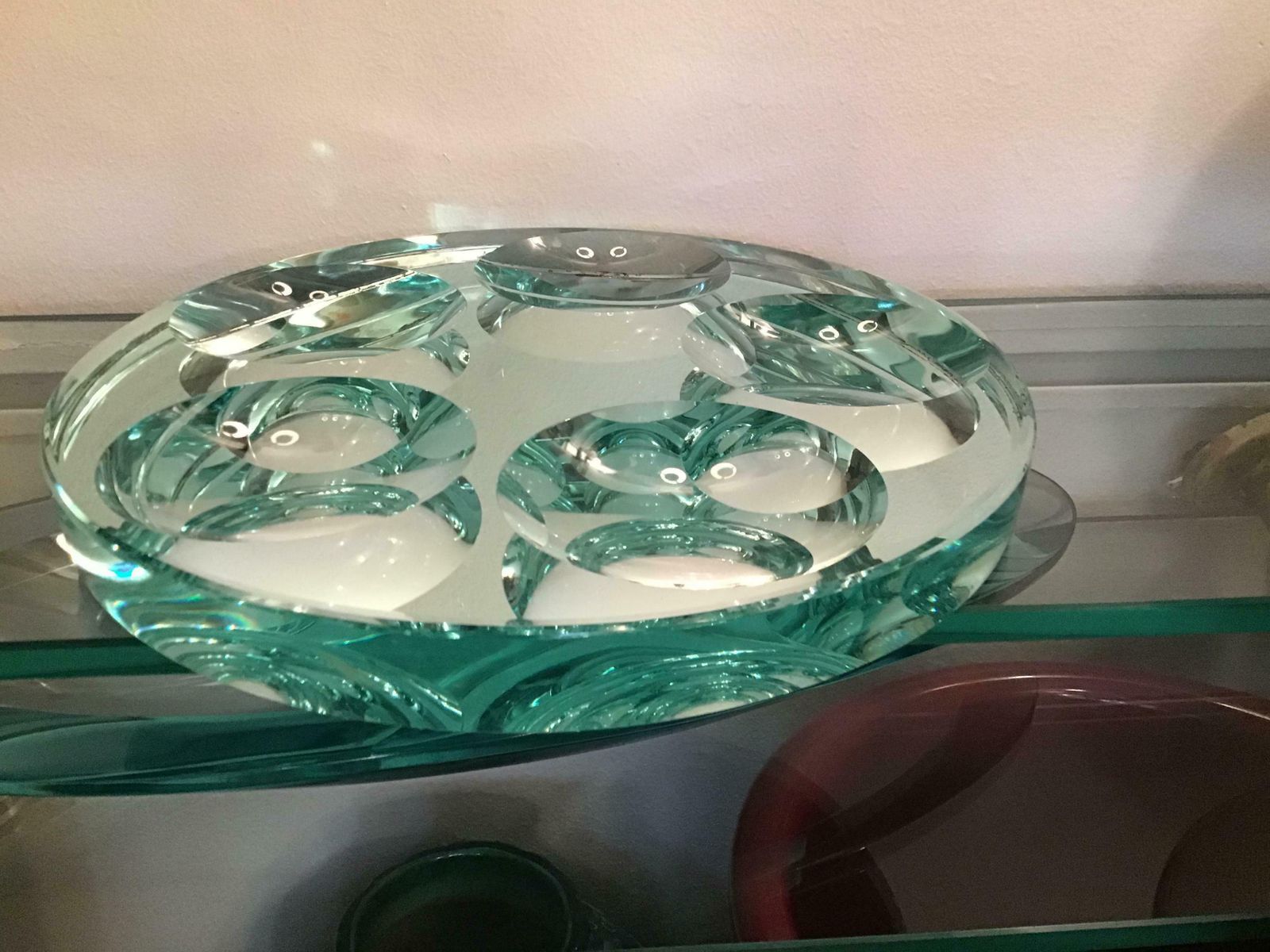 Fontana Arte Ashtray/Empty Pockets Ground Glass, 1960, Italy photo buy