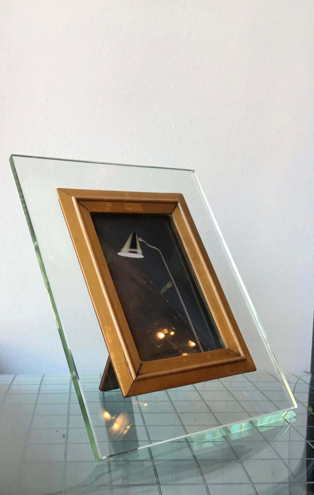 Fontana Arte Frame Glass Wood, 1950, Italy photo Home Decor