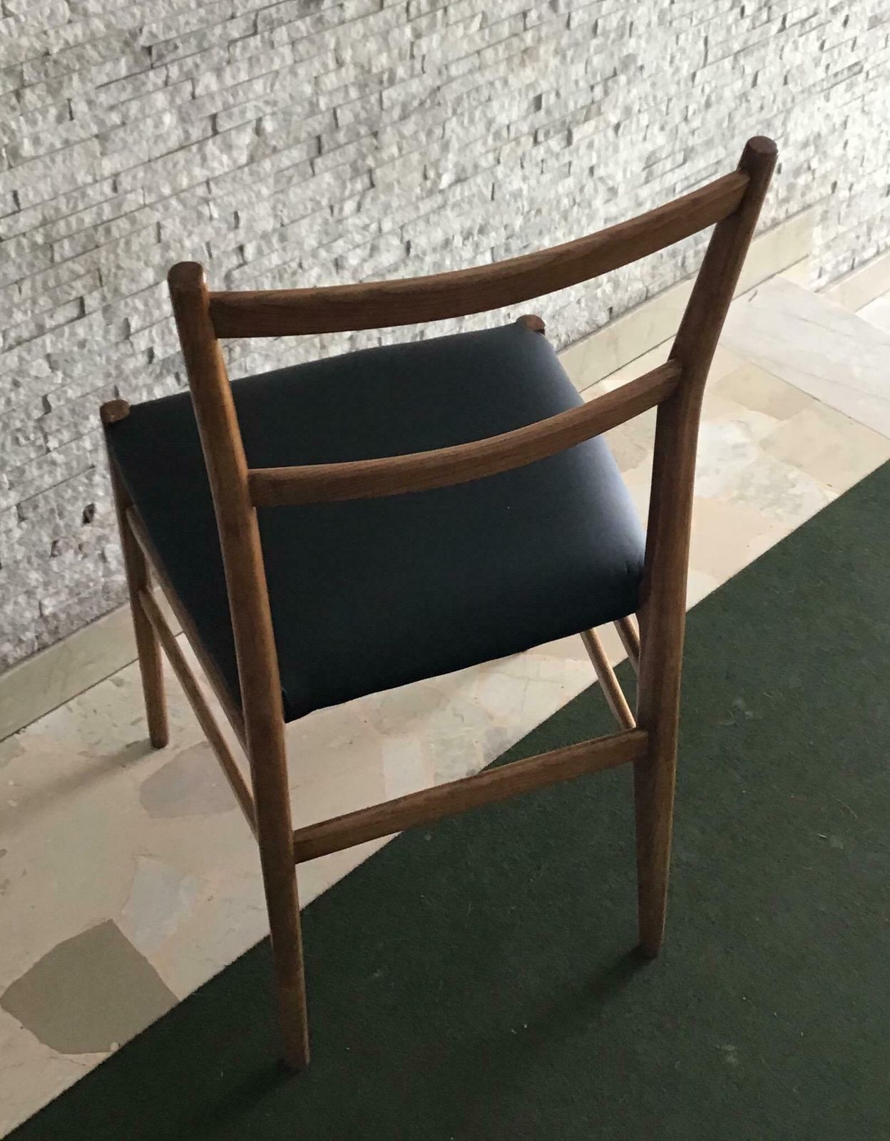 Gio Ponti Leggera Cassina 1950 Wood Ecological Leather Padding Italy photo 906.0