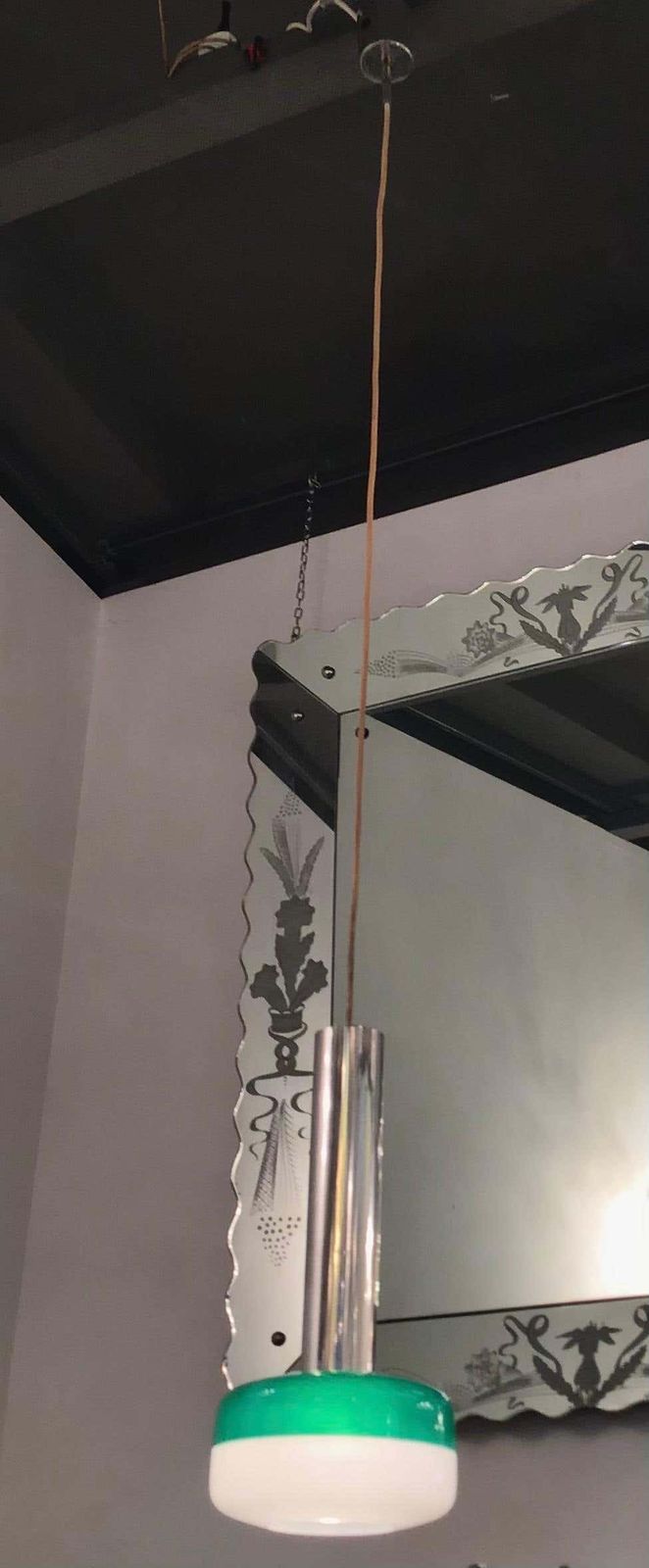 Stilnovo Chandelier Plexiglas Metal Crome 1955 Italy photo furniture