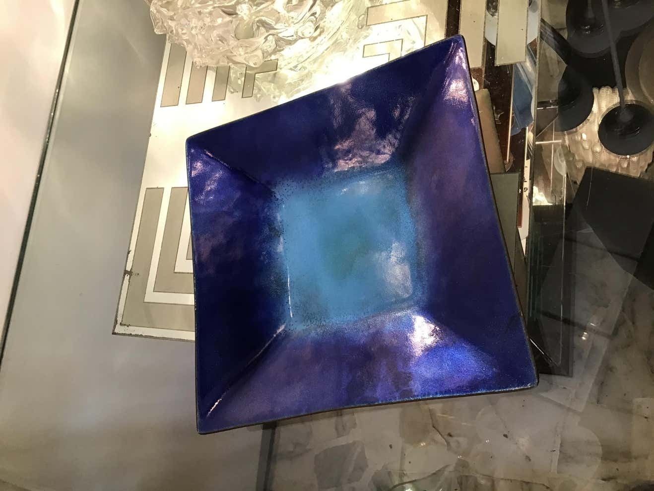 De Poli “Gio’ponti” Centrepiece/Pocket Emptier Enamelled Copper, 1950, Italy photo furniture