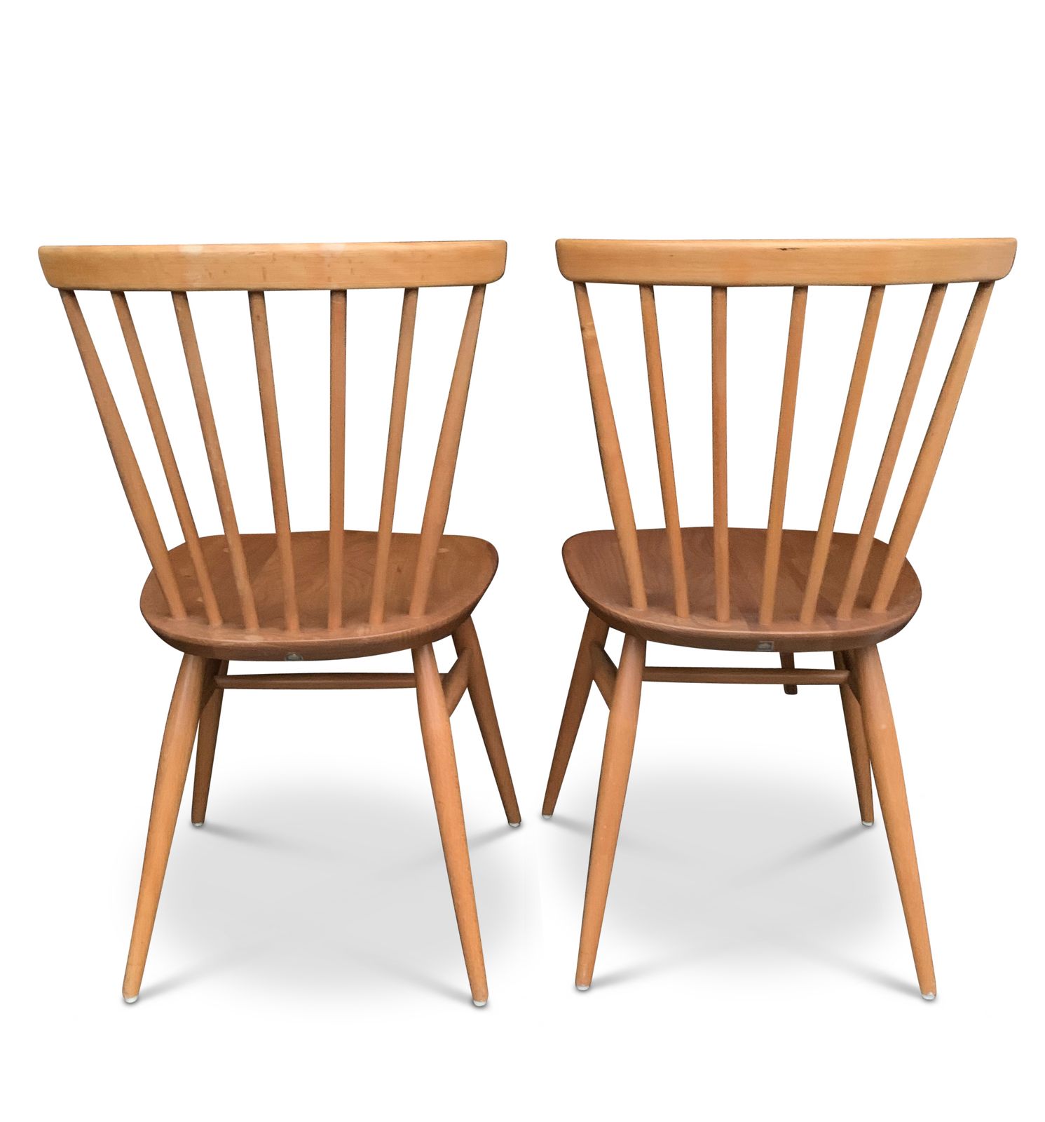 Ercol Windsor Bow Top Chair Model 449a Elm & Beech Blonde Wood Dining Chair Circa 1960's Made In England Two Chairs In Stock   Price Per Chair Ol photo vinterior