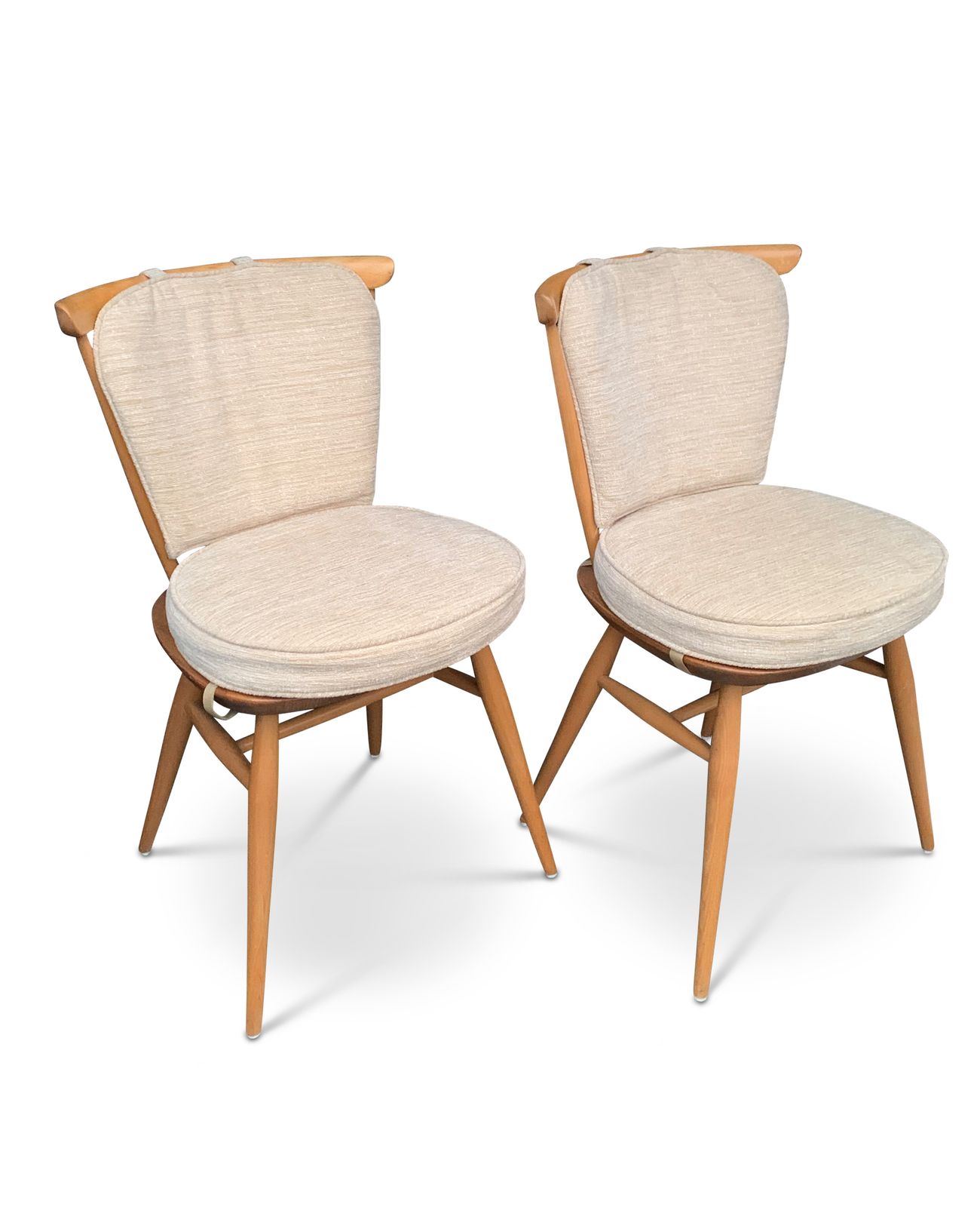 Ercol Windsor Bow Top Chair Model 449a Elm & Beech Blonde Wood Dining Chair Circa 1960's Made In England Two Chairs In Stock   Price Per Chair Ol