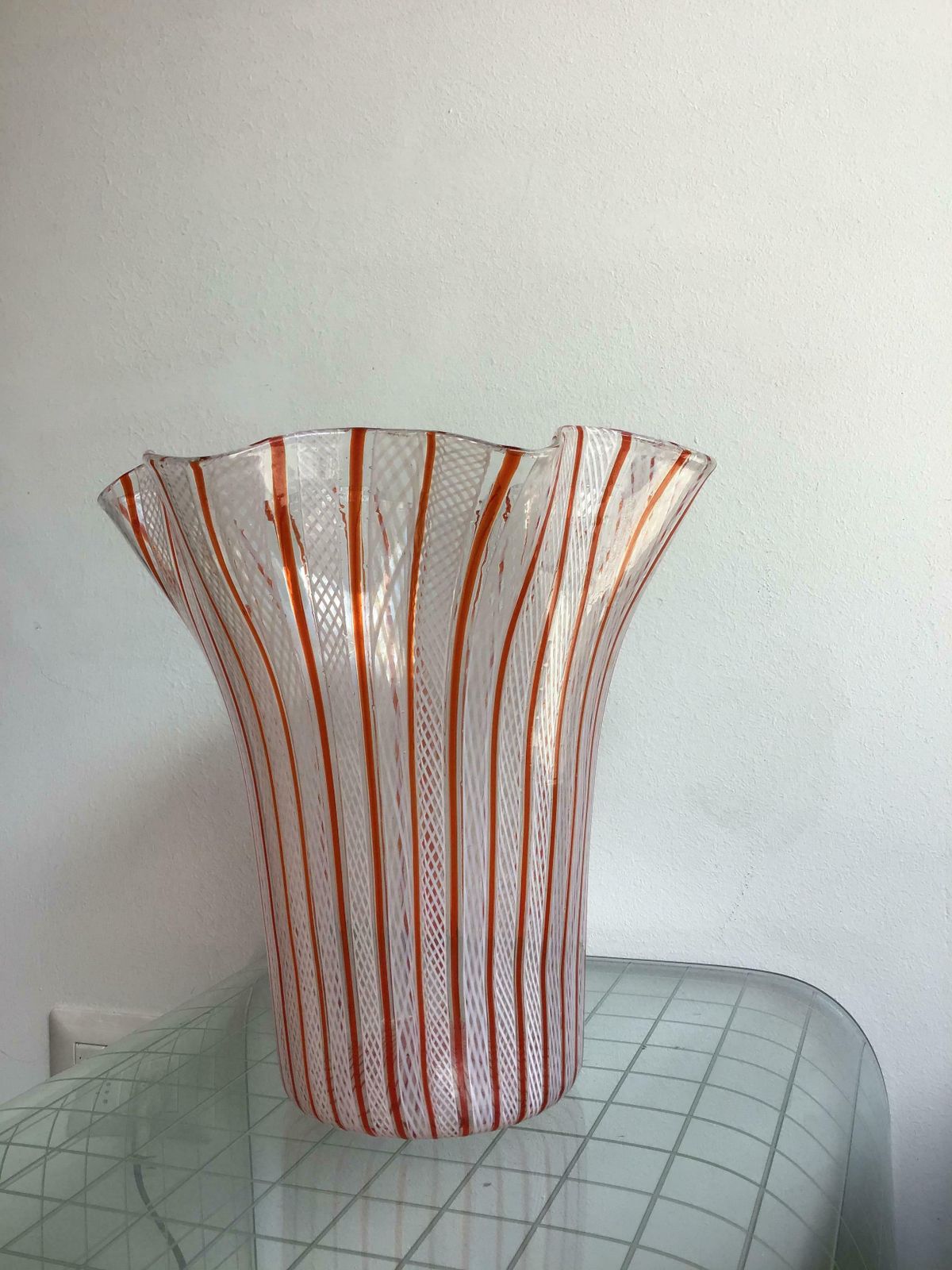 Home Decor Venini Vase Filigrana Murano Glass, 1930, Italy photo