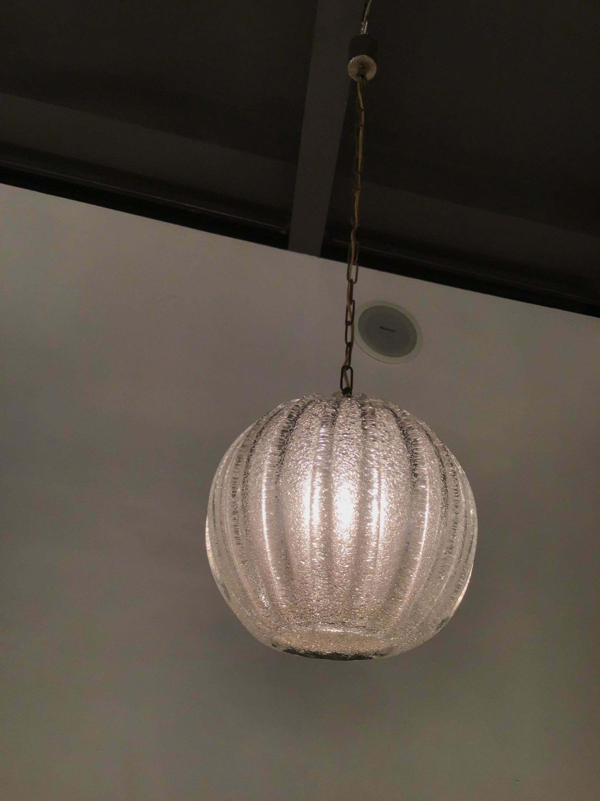 Lighting Seguso. N.14 Murano Glass Chandeliers ”Dew” 1940 Brass, Italy photo