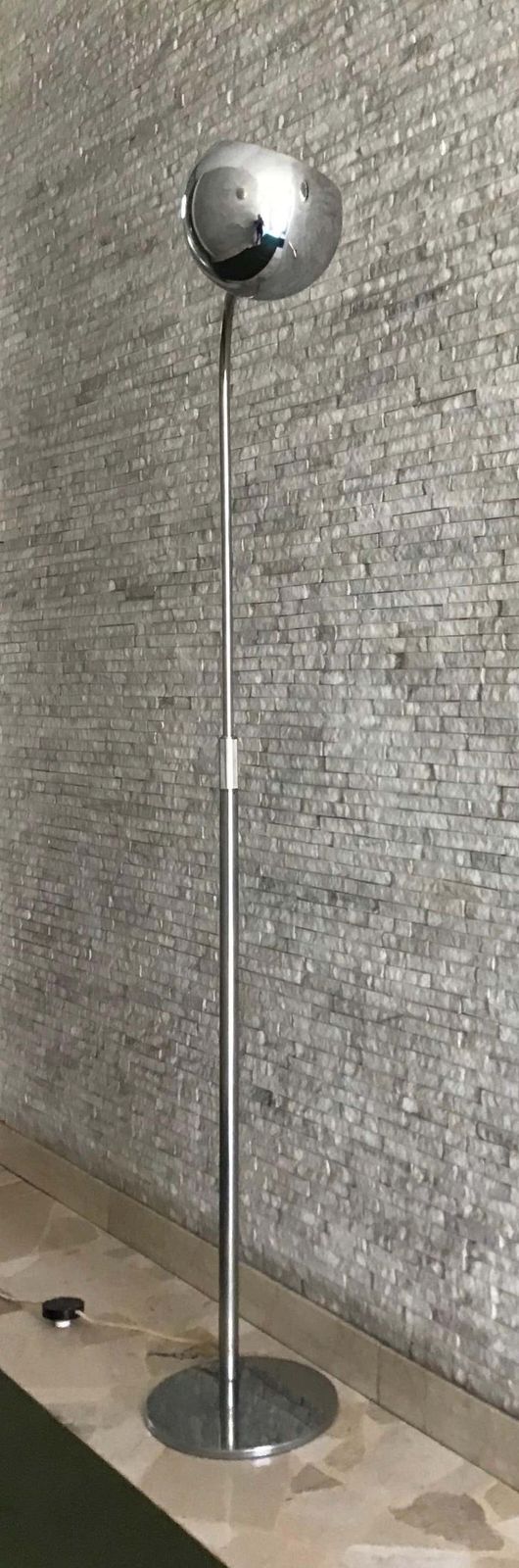 Sergio Asti Candle Floor Lamp 1960 Metal Chrom Italy photo Lighting