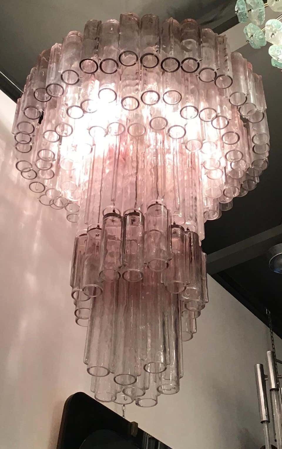 Venini Chandelier “Calza” Ludovico Diaz De Santillana Murano Glass, 1970, Italy photo 22643.0