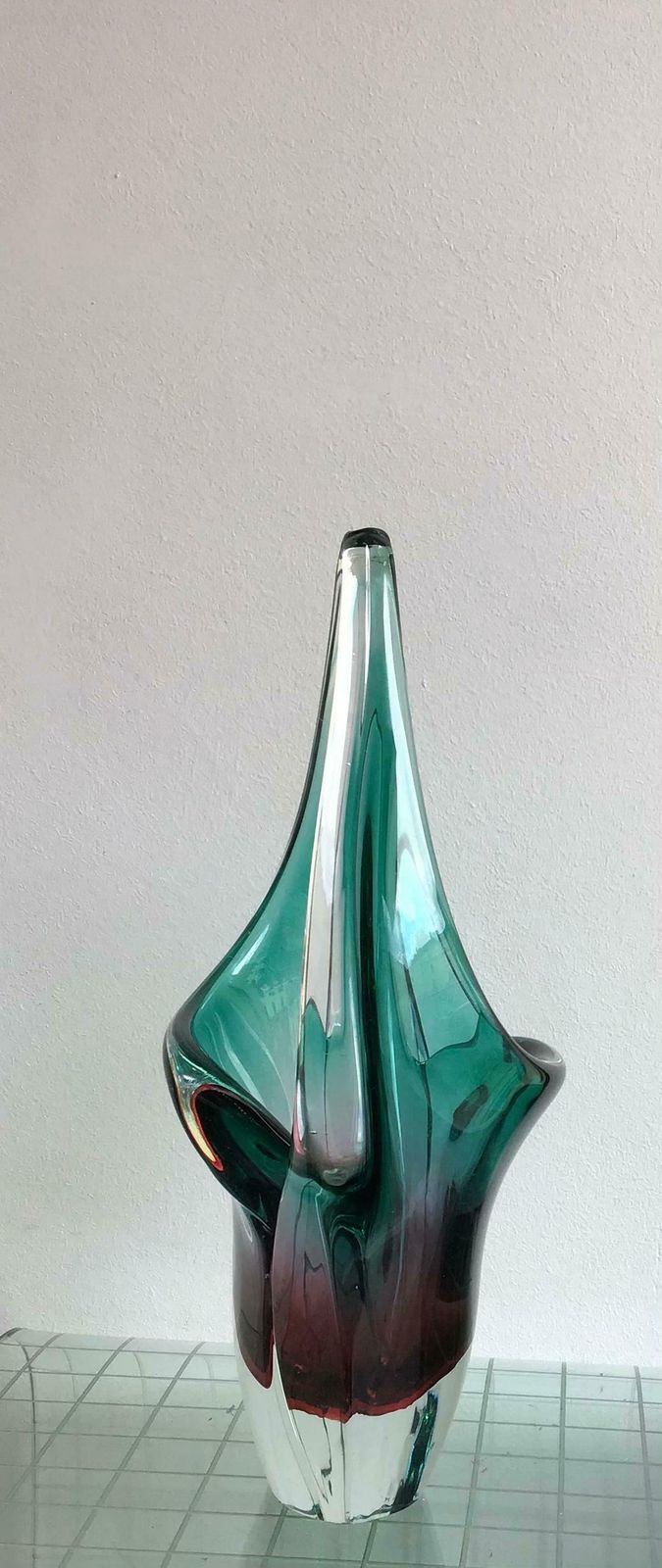 Flavio Poli Vase Murano Glass, 1955, Italy photo vintage