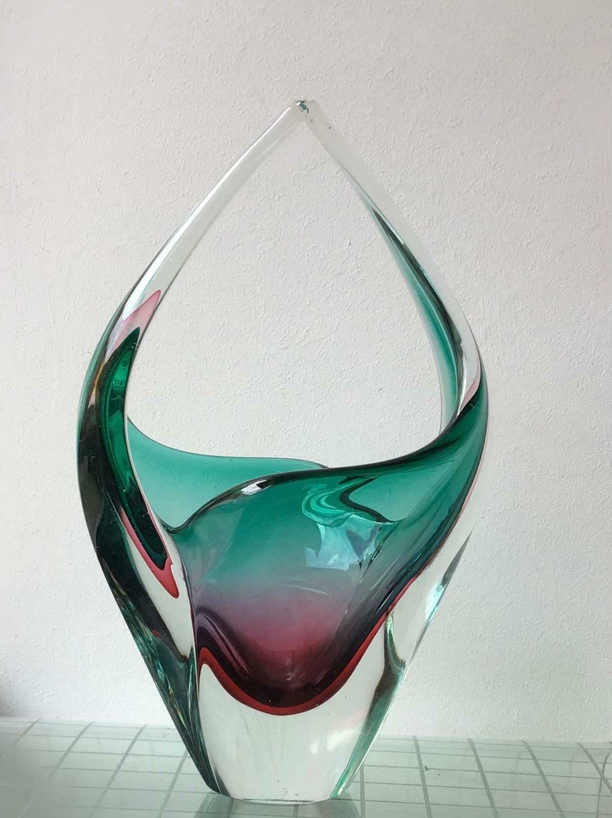 Home Decor Flavio Poli Vase Murano Glass, 1955, Italy photo
