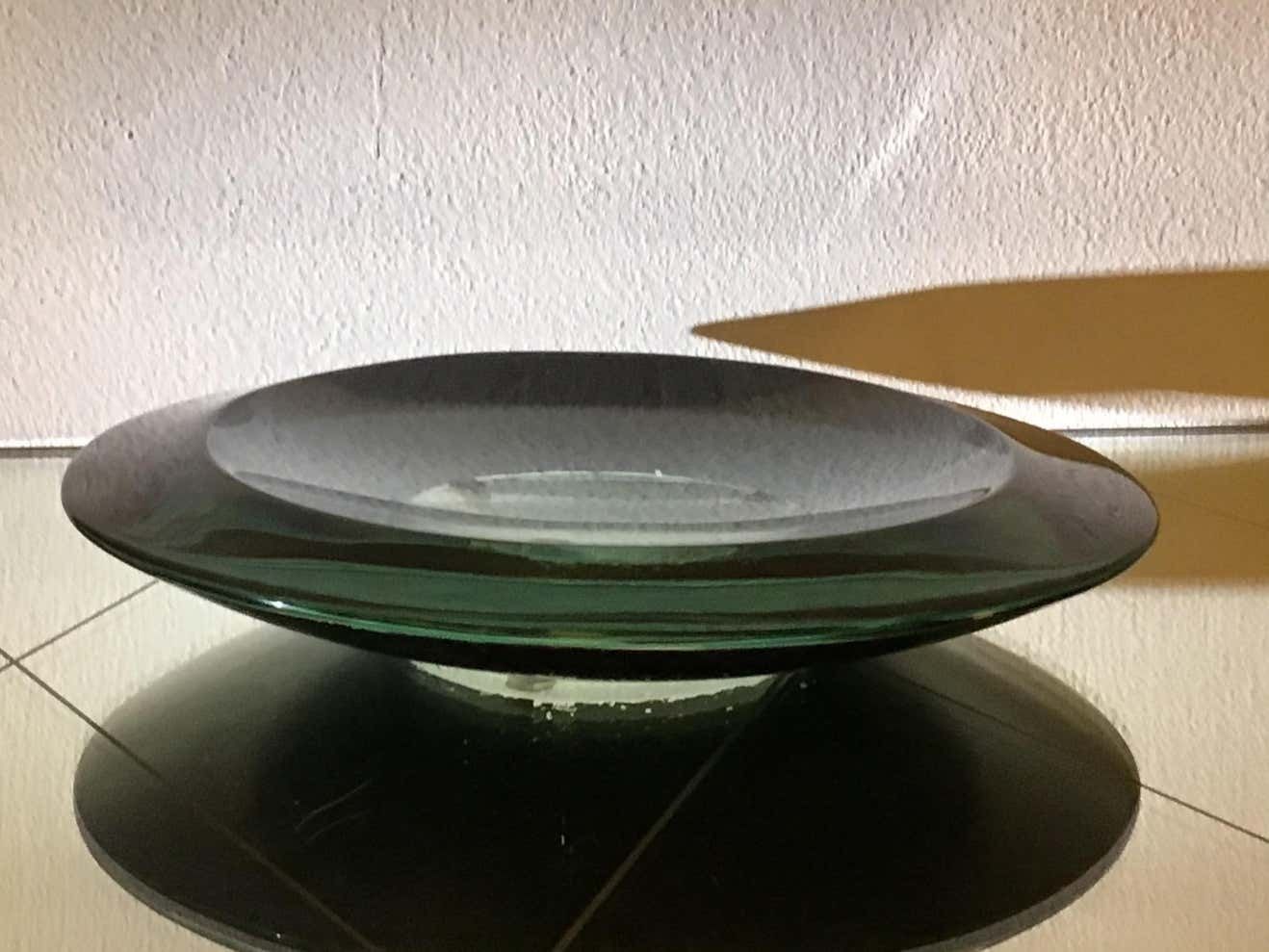 Fontana Arte Coppa Cristallo Grosso Spessore Curvato, 1959, Italy photo vinterior
