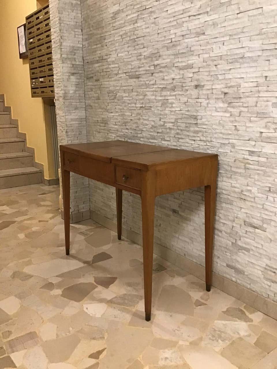 Gio’ Ponti “Style” Toilet /Desk Wood Brass, 1950, Italy photo furniture