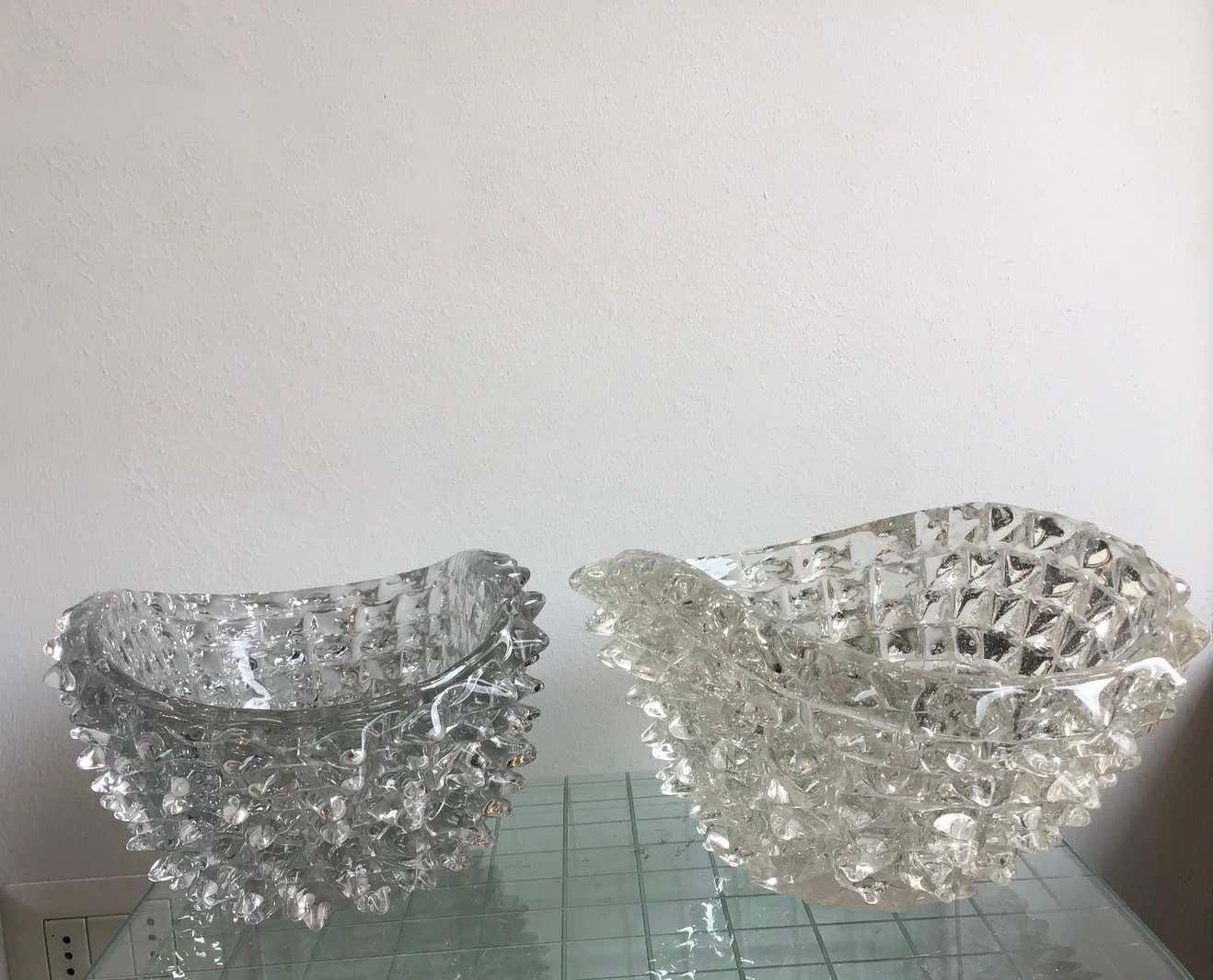 5434.0 Barovier E Toso Couple Centrepiece “Rostrato“ Murano Glass, 1940, Italy photo