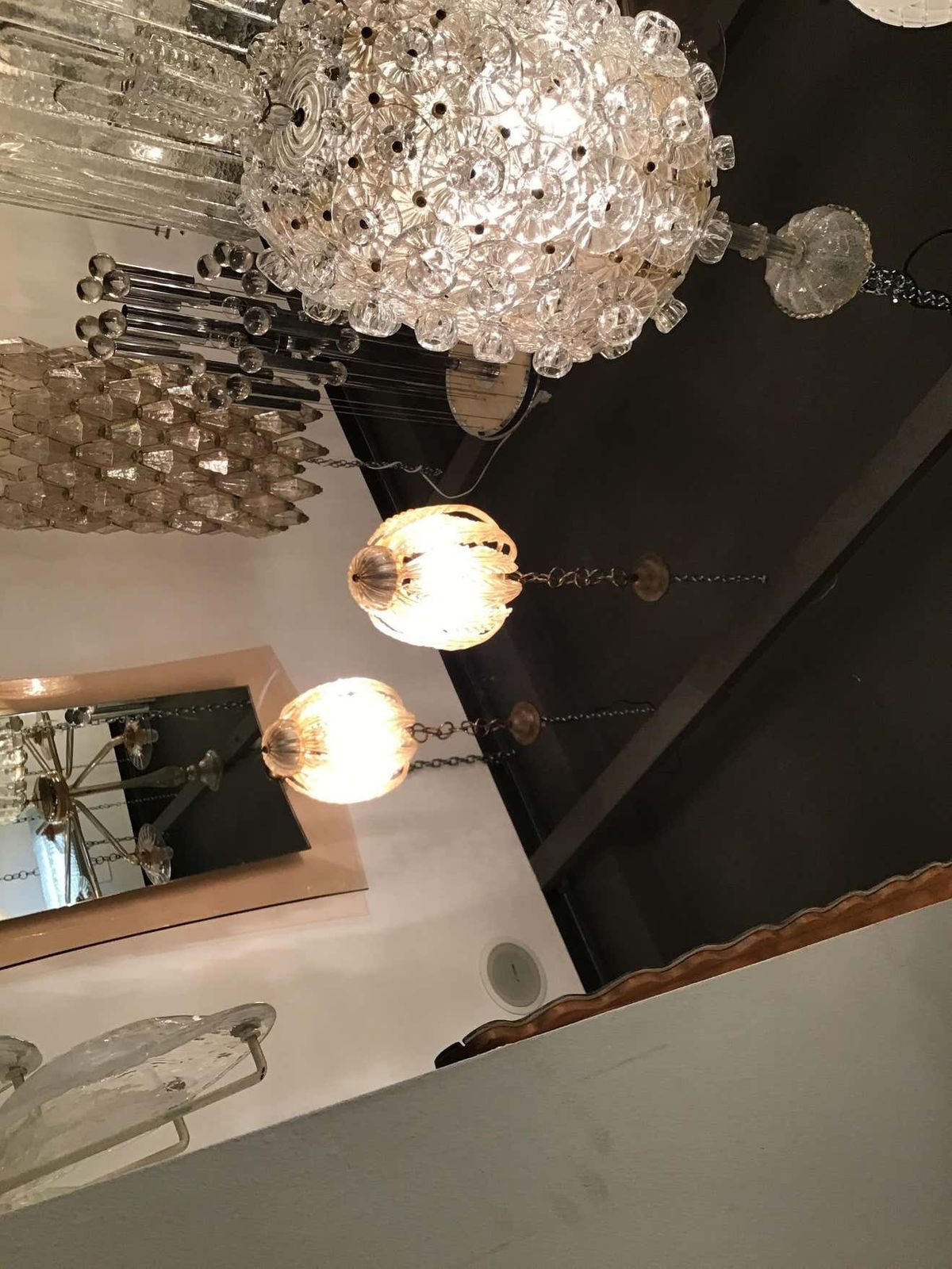 Seguso Chandeliers Murano Glass Gold, 1930, Italy photo for sale