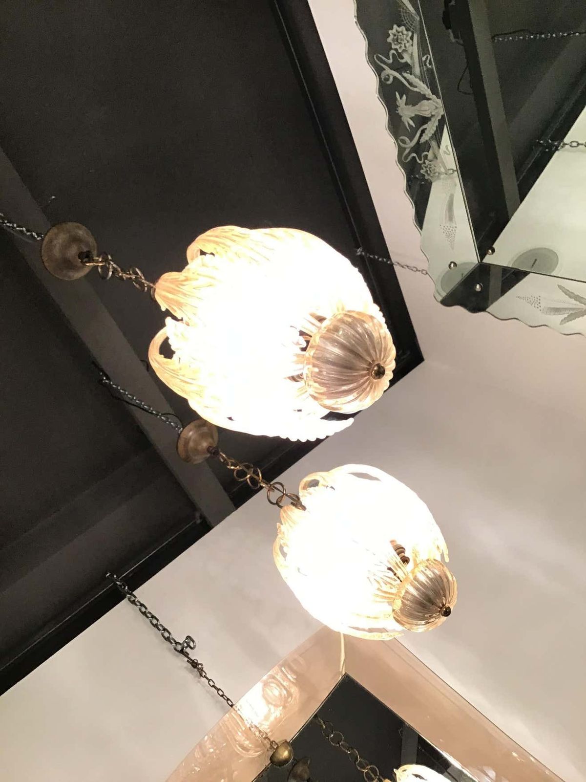 Seguso Chandeliers Murano Glass Gold, 1930, Italy photo 6340.0