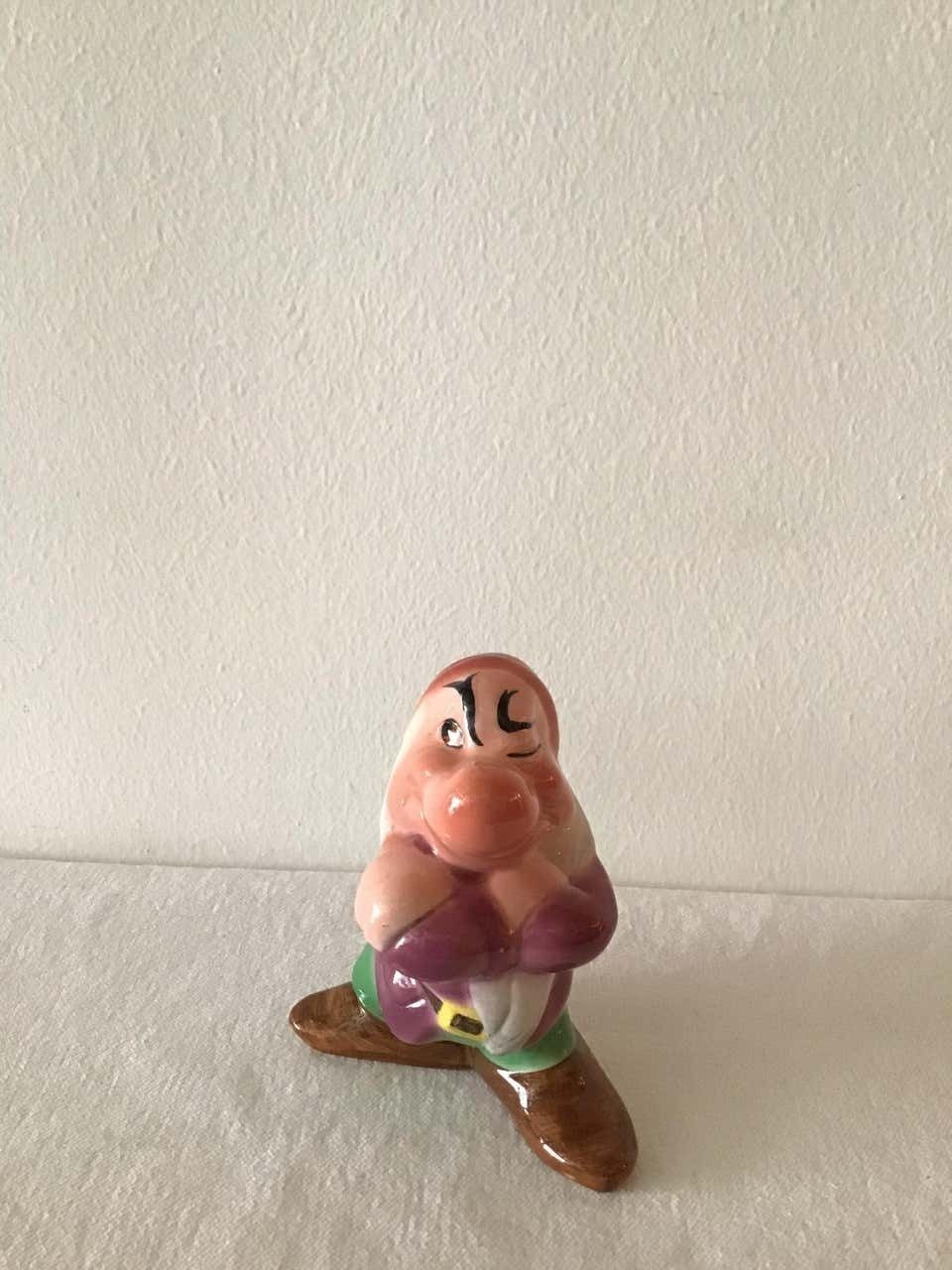 Zaccagnini “Brontolo“ Snow White And The Seven Dwarfs, Ceramic Italian photo Home Decor