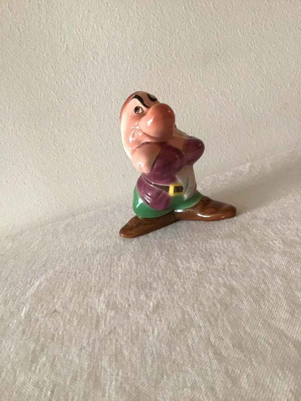 photo vintage Zaccagnini “Brontolo“ Snow White And The Seven Dwarfs, Ceramic Italian