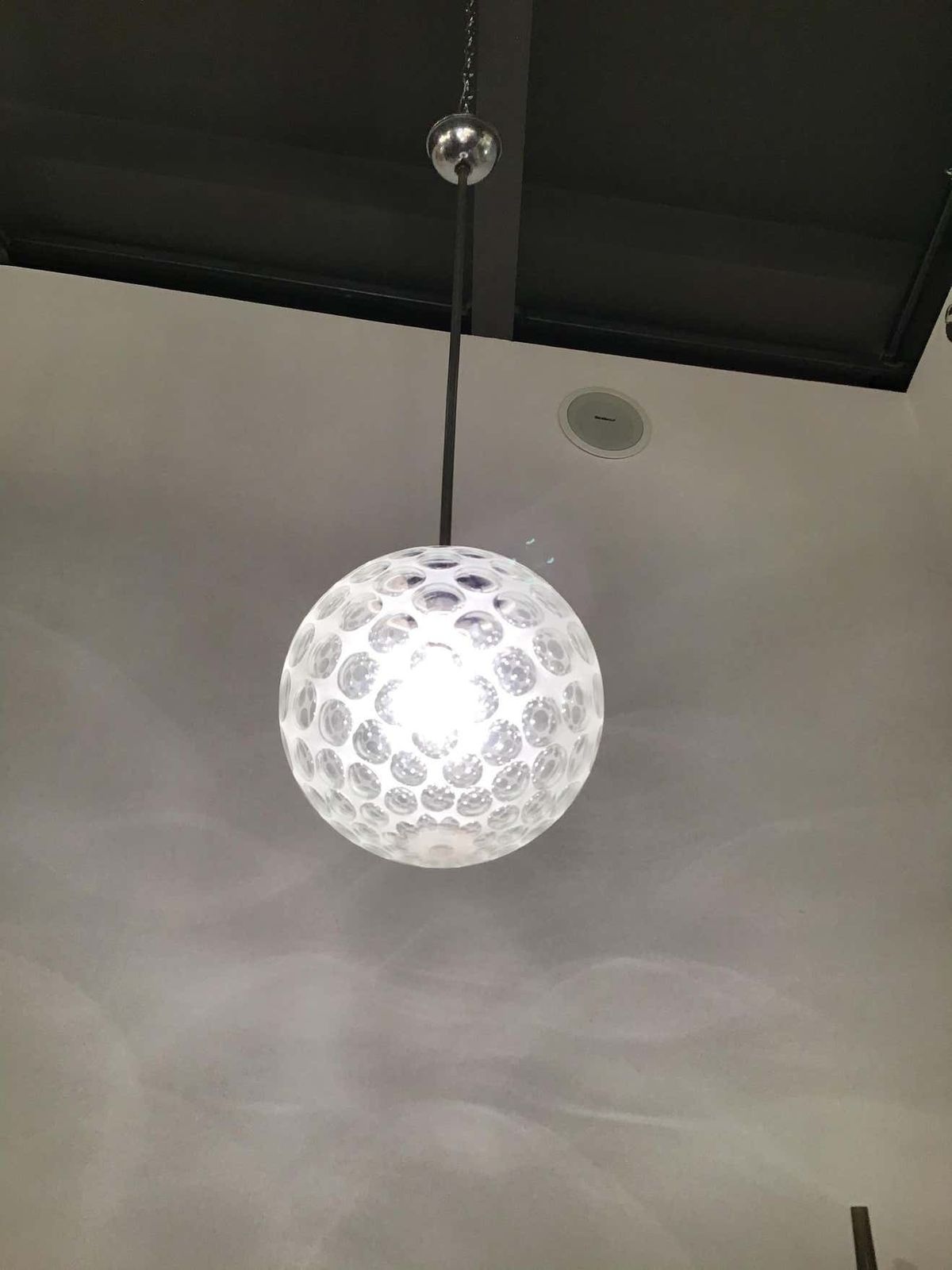 Seguso Chandelier 1960 Murano Glass Metal Crome Italia photo for sale
