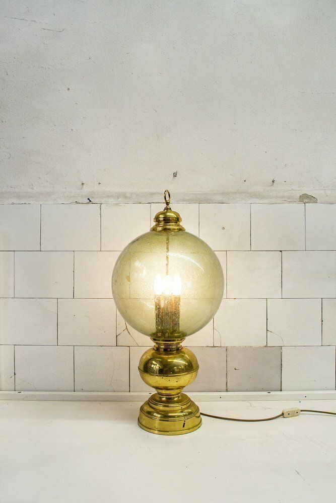 Table Lamp In Brass And Blown Glass By Luigi Caccia Dominioni, 1960s photo furniture