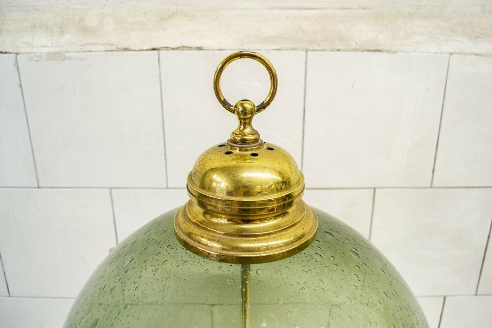 Table Lamp In Brass And Blown Glass By Luigi Caccia Dominioni, 1960s photo for sale