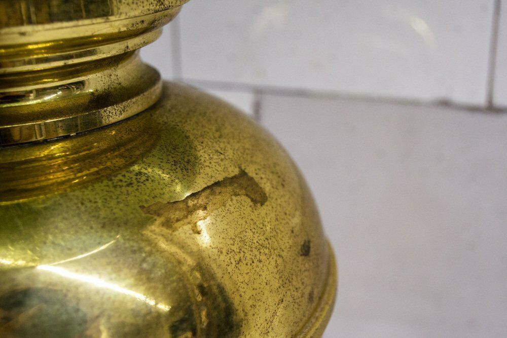 Table Lamp In Brass And Blown Glass By Luigi Caccia Dominioni, 1960s photo vinterior