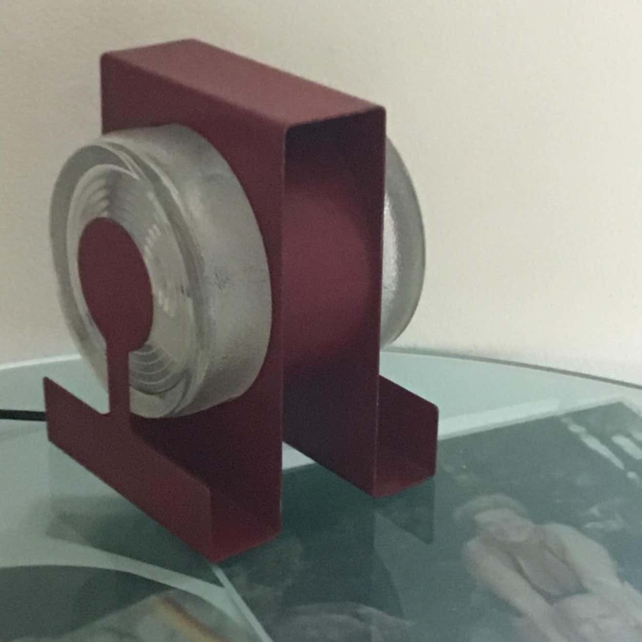 Fontana Arte Table Lamp “Yoyo” “ Eugenio Gentili Tedeschi” Glass Metal 1970 It photo for sale