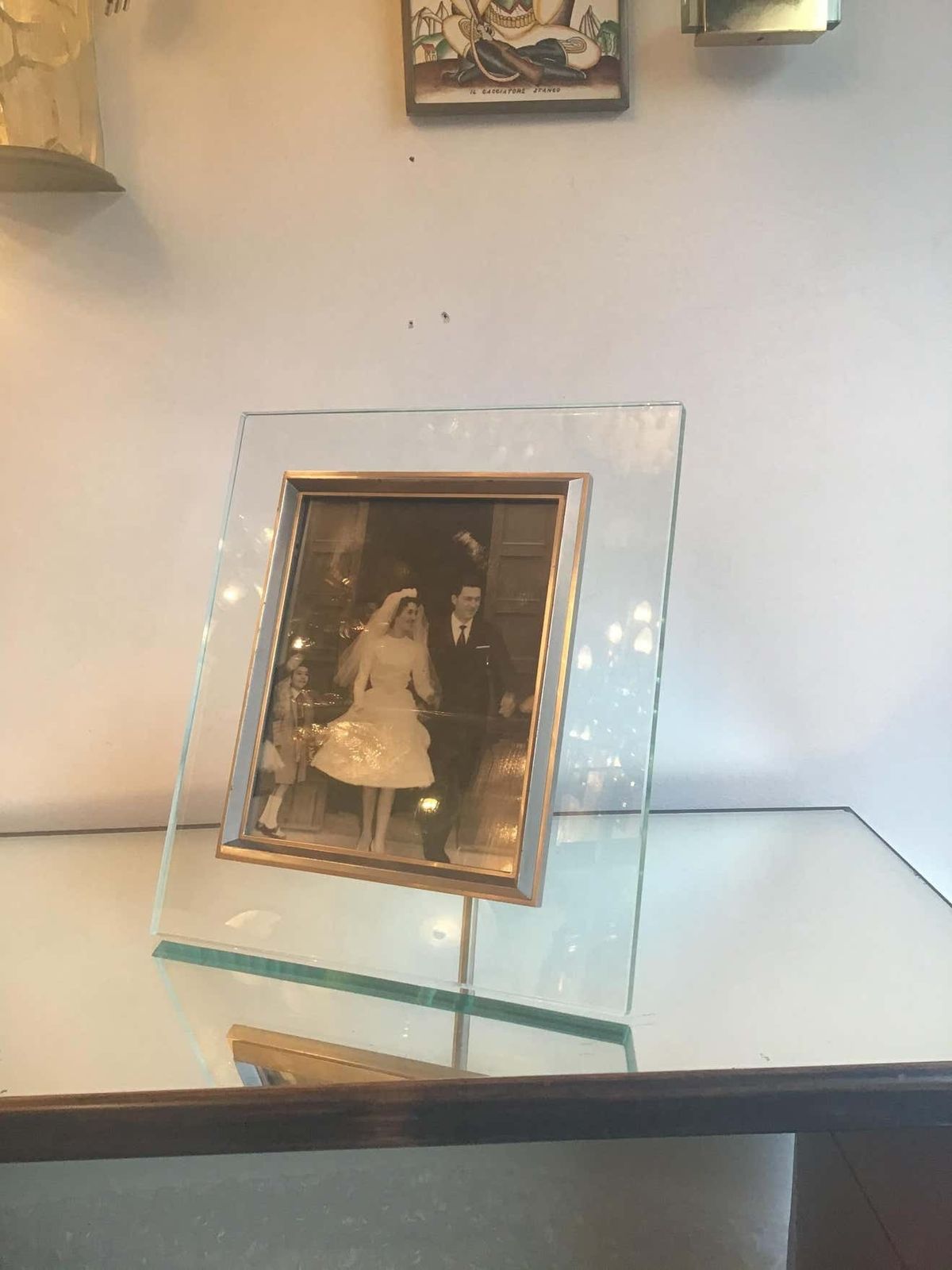 Fontana Arte Frame Glass Metal Crome 1960 Italy photo vinterior