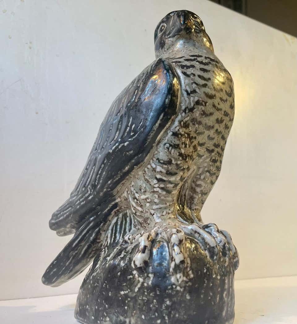 Royal Copenhagen Large Stoneware Falcon By Knud Kyhn, Danish, 1950s photo buy