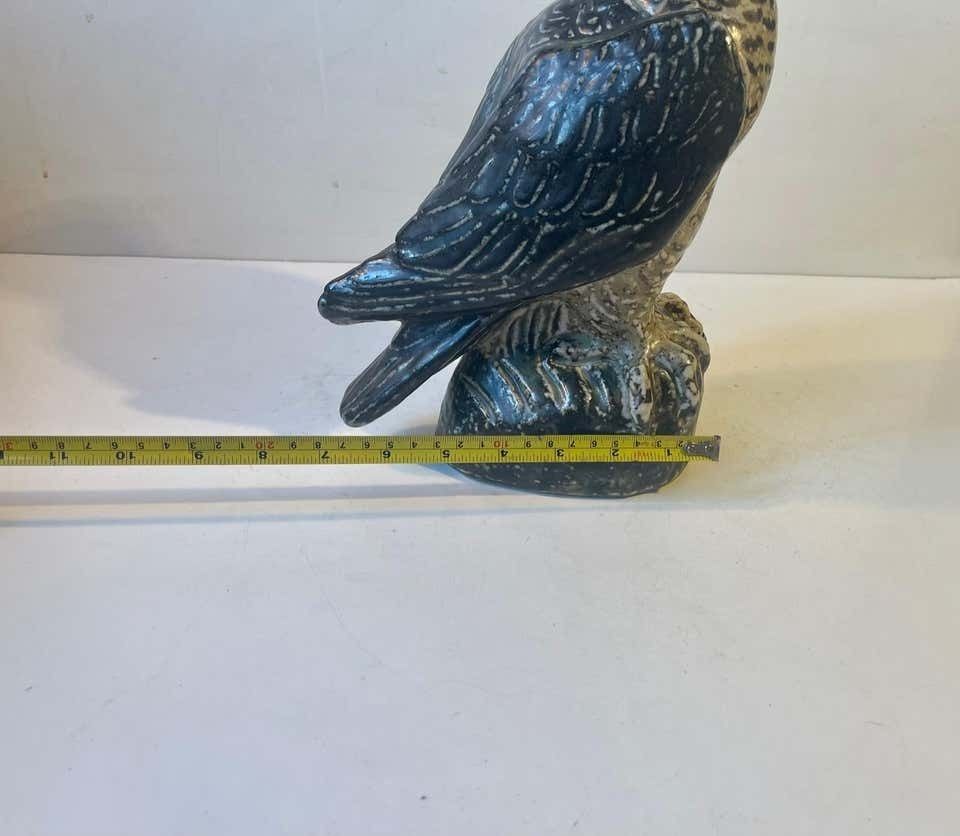 photo vintage Royal Copenhagen Large Stoneware Falcon By Knud Kyhn, Danish, 1950s