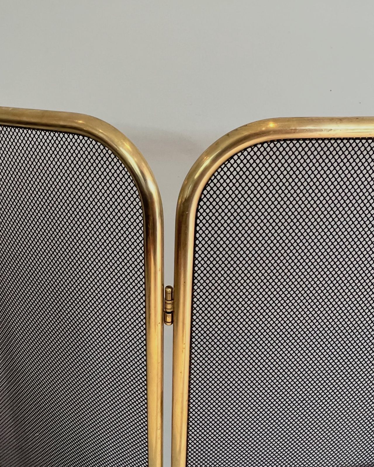 photo furniture Brass Fire Screen And Wire Mesh