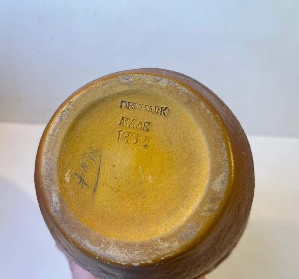 Antique Terracotta Gourd Vase Decorated With Squid Tentacles photo vinterior