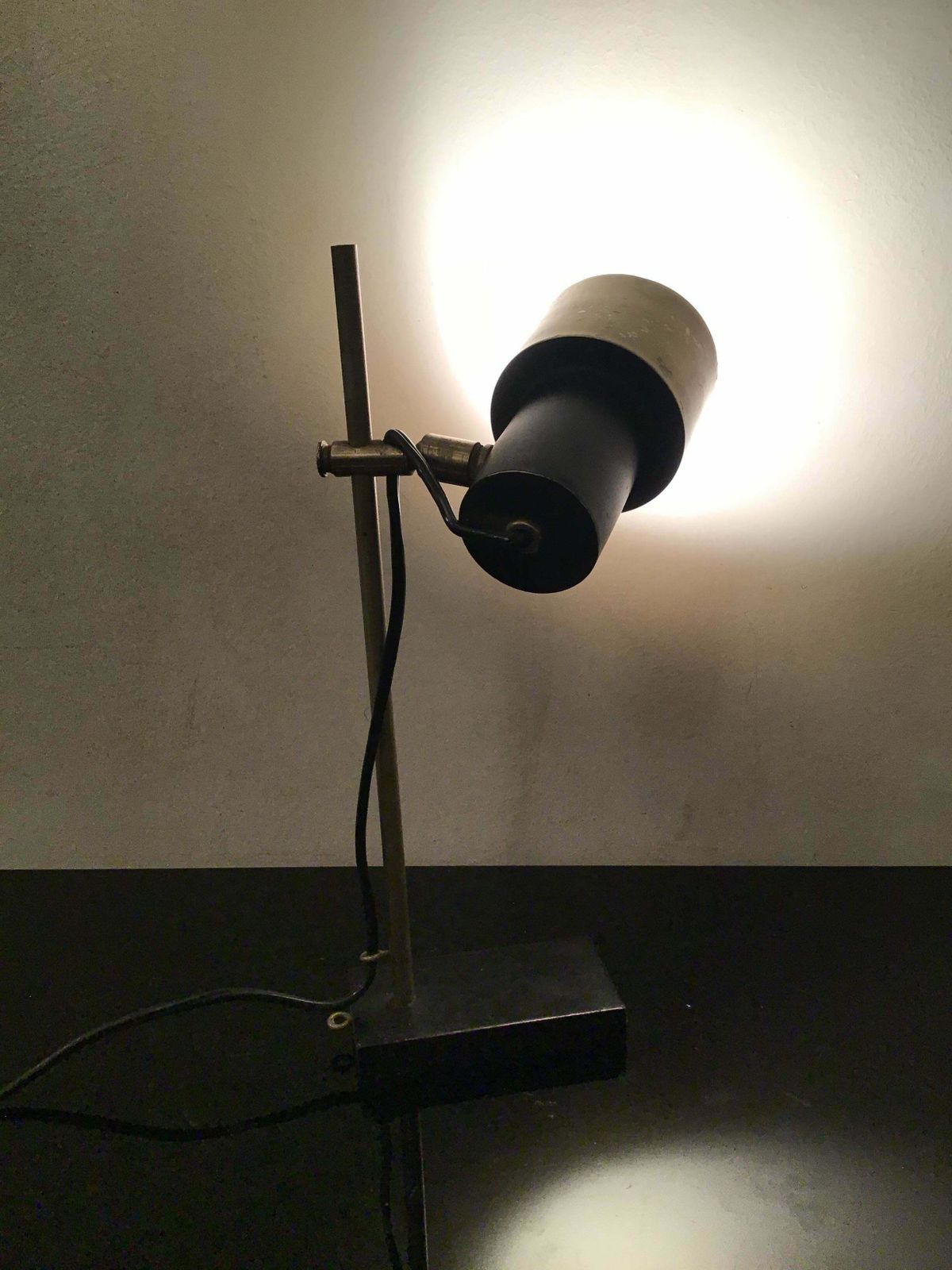 Stilux Table Lamp Metal And Metal Crome 1950 Italy photo vintage