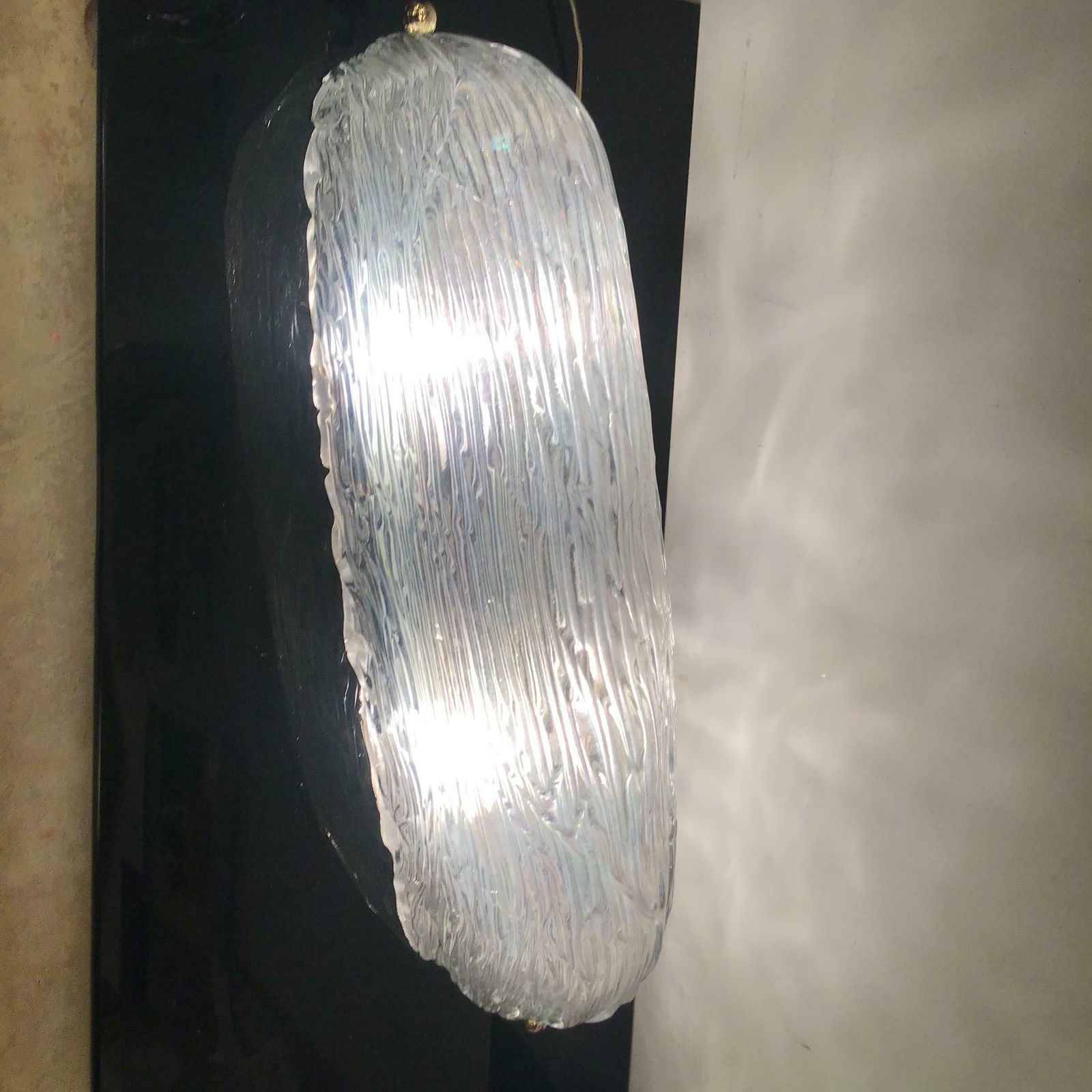 Venini Toni Zuccheri Ceilling Light Sconces Murano Glass Brass Metal 1950 Italy photo buy