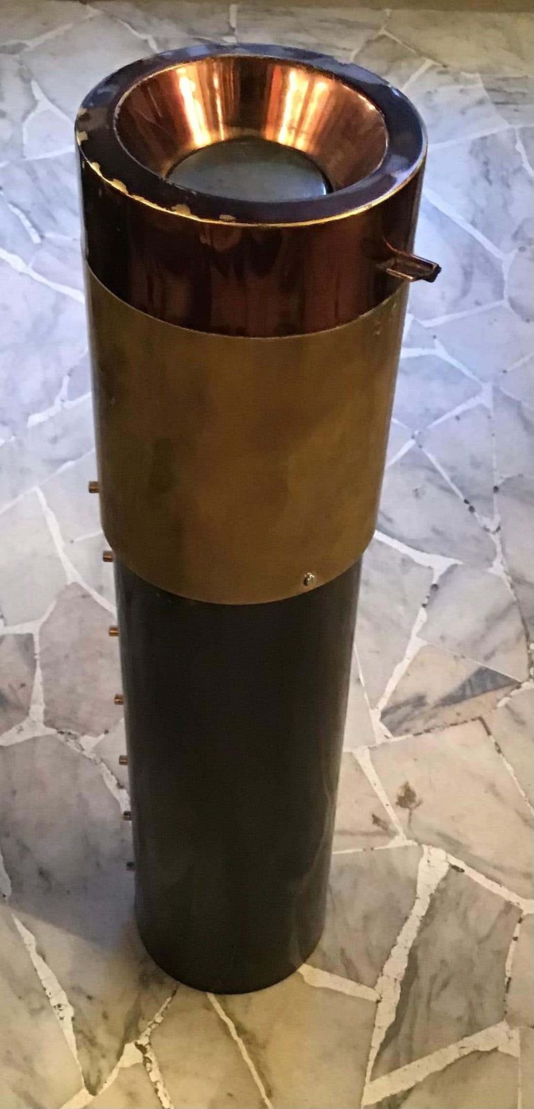 photo for sale Stilnovo Style Ashtray Brass Metal Crome, 1950, Ita